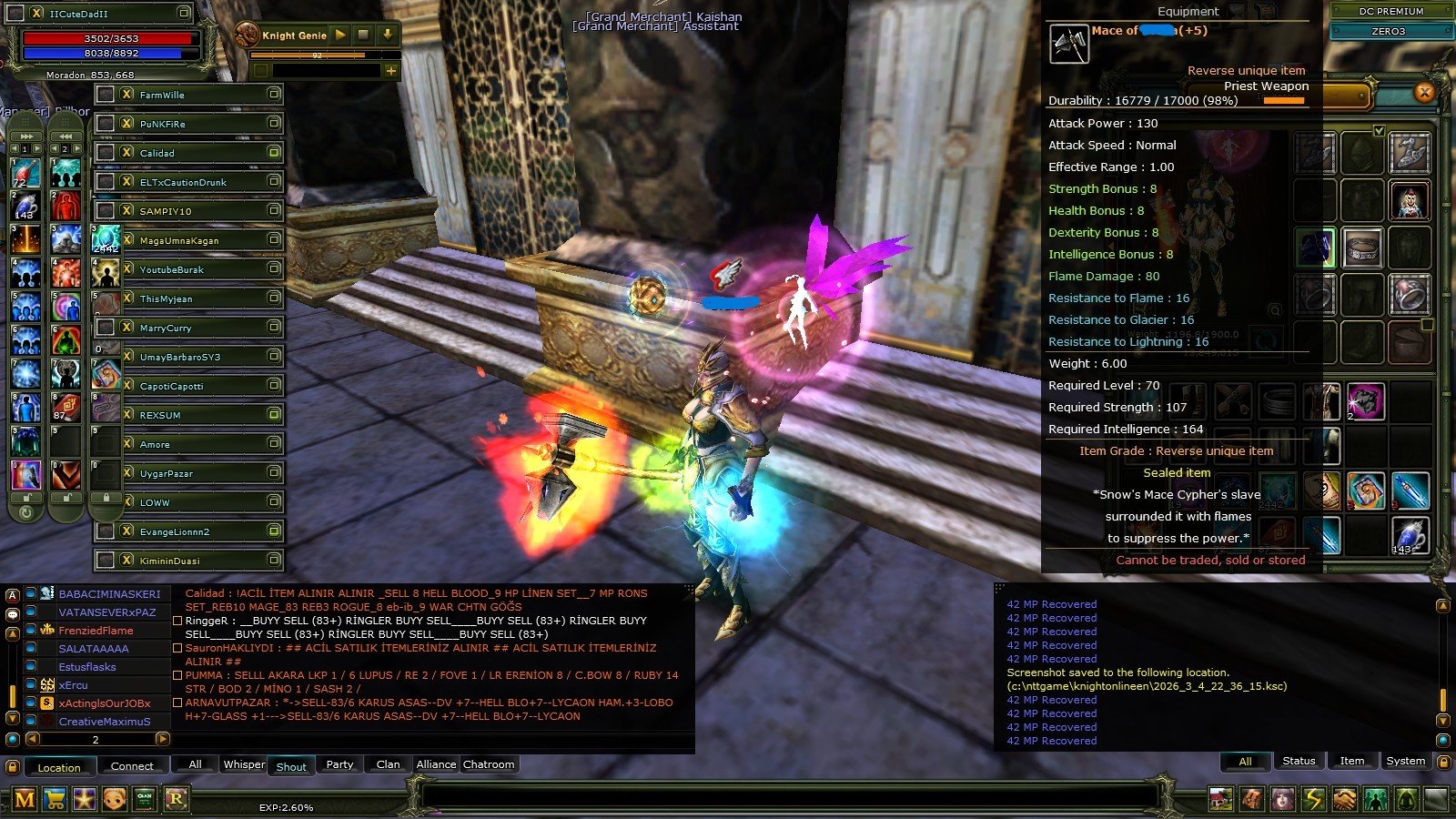 Zeroda Tek 8 Quest MACE 83/10 Priest