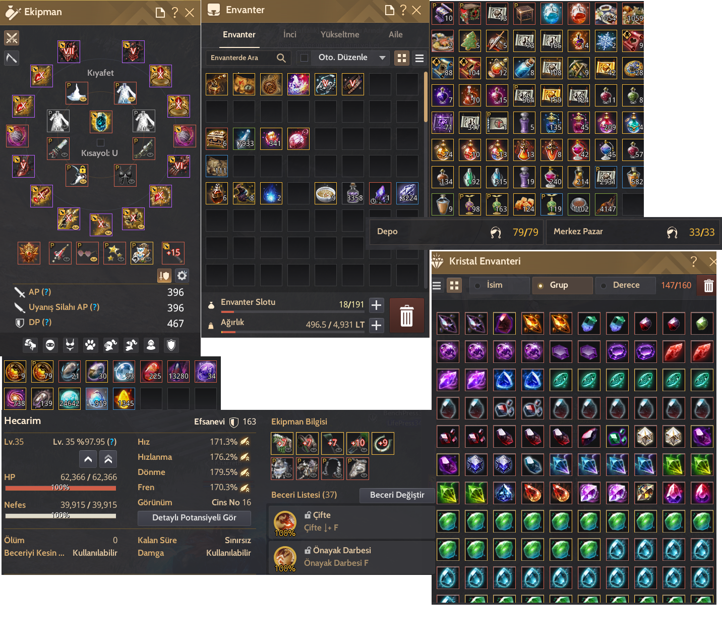 861 GS 66 LVL SORC END GAME HESAP