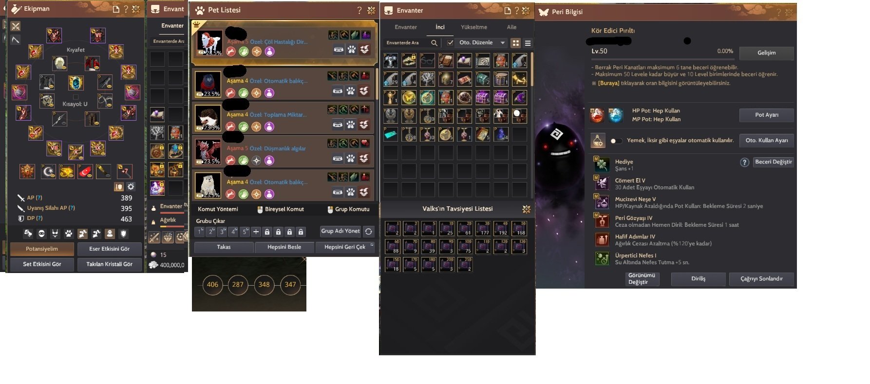 857 GS Tüccar 3 tane 66 Char Full Hazine Hesap