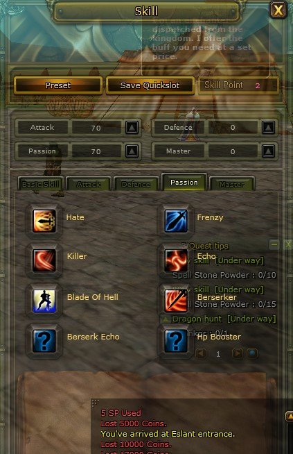 80 Level 70-70 Skil Karus Warrior