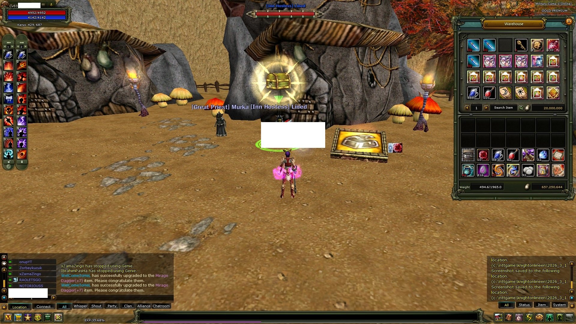 83/7 Karus Mage 7 Guest STAF 100 DEF NPLİ FULL PUSS