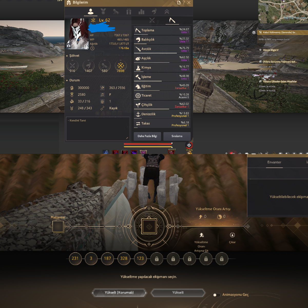 62 LEVEL 314 AP 395 DP HESAP