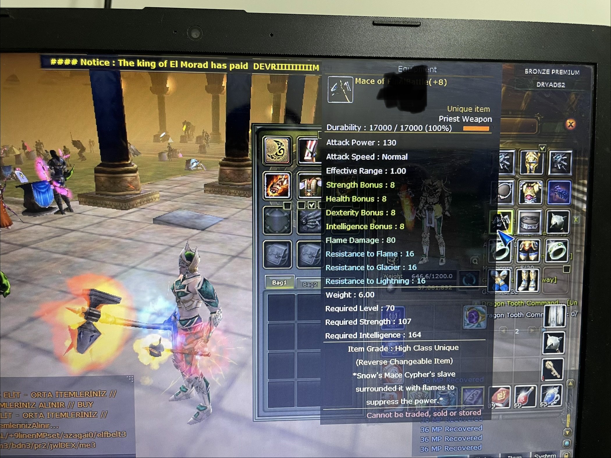 8 QUEST MACE 75 lvl priest full puss