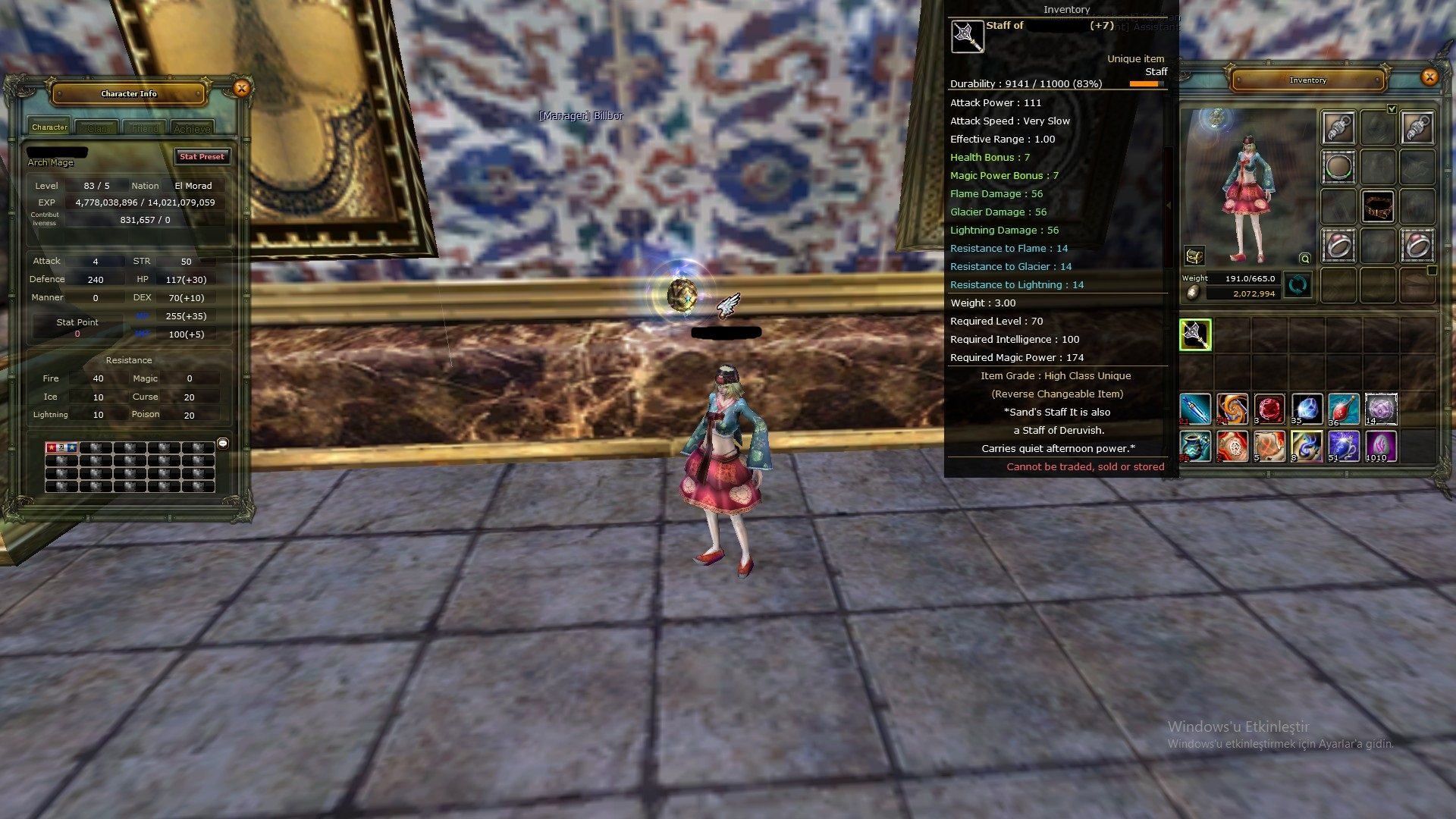 ZERO 83/5 LEVEL MAGE 7 QUEST STAFFLI İLK SAHİBİNDEN