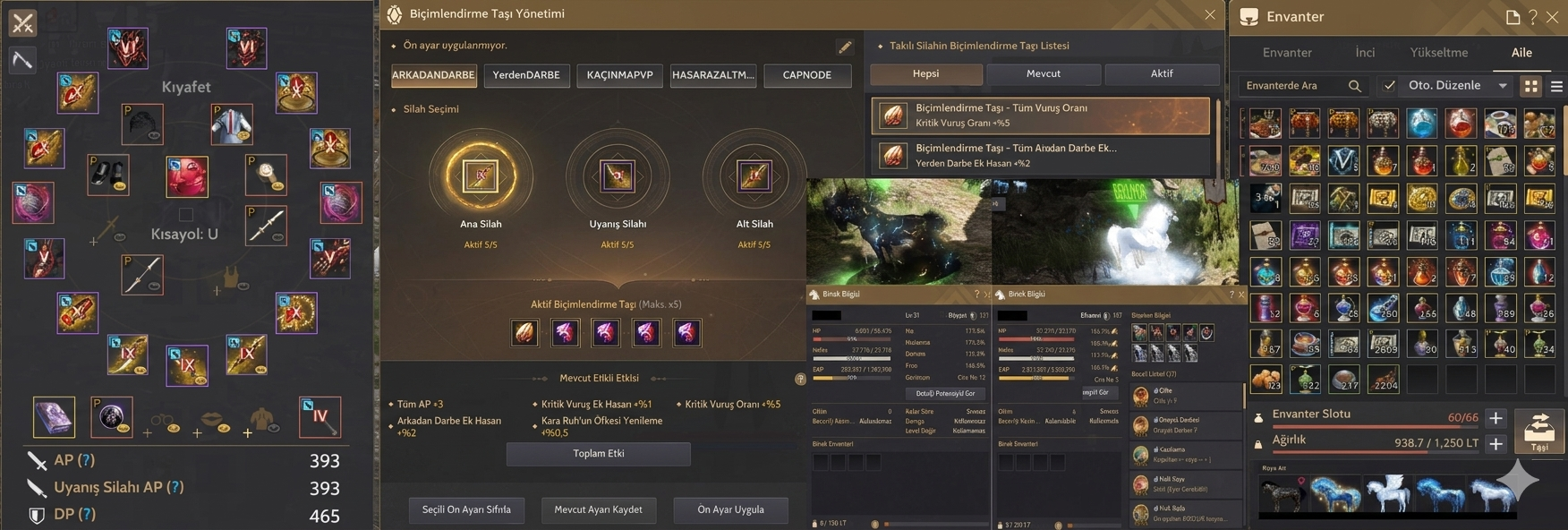 393 AP / 465 DP | FULL BİTMİŞ EKİPMAN