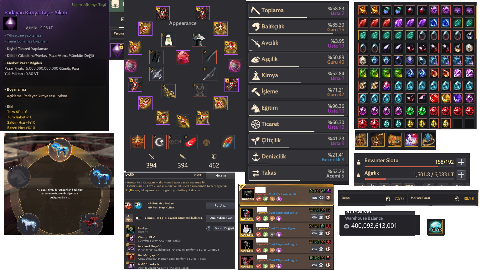 394 AP PARLAK KİMYA 400 T PARA 160 BİN KRON FULL FULL ACCOUNT