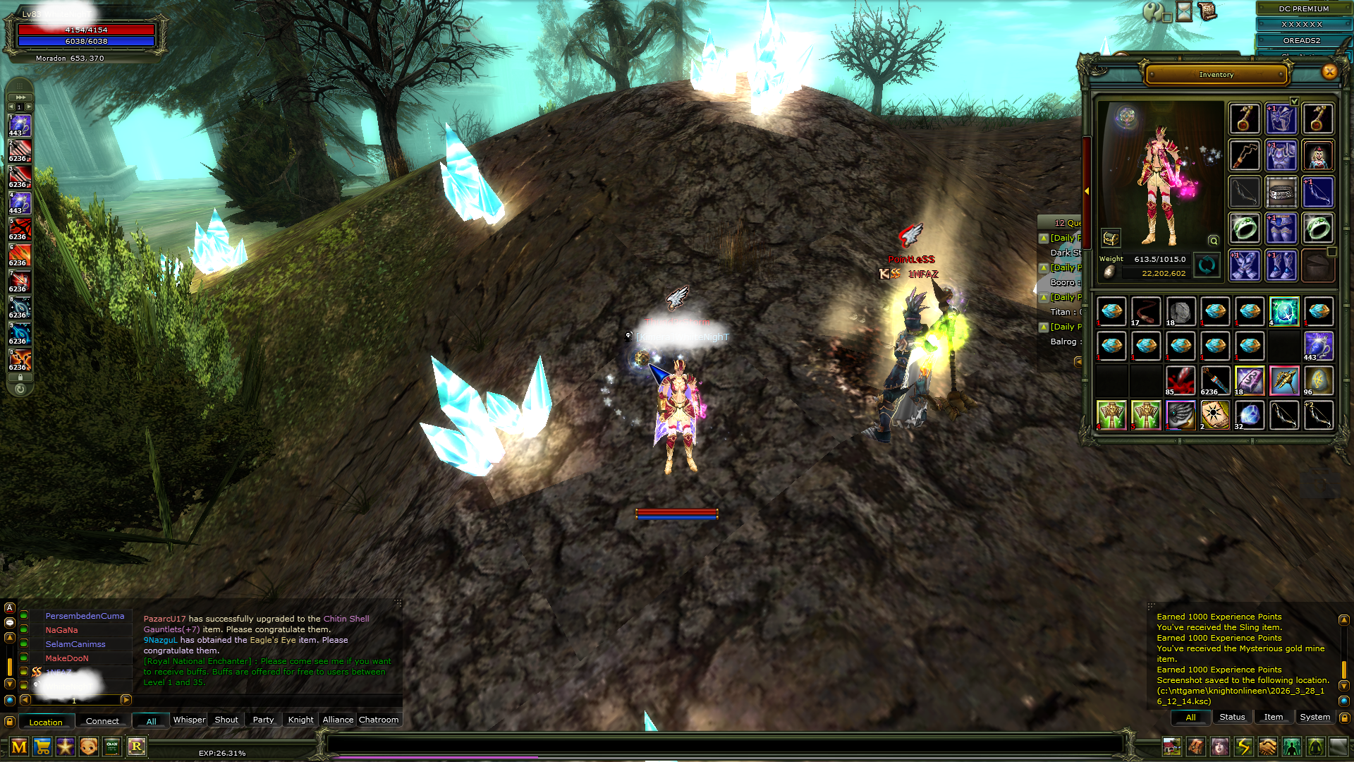 83/2 7 MİTRİL SET 7 İRON BOW YÜZDE 26 KARAKTER SATİLİR