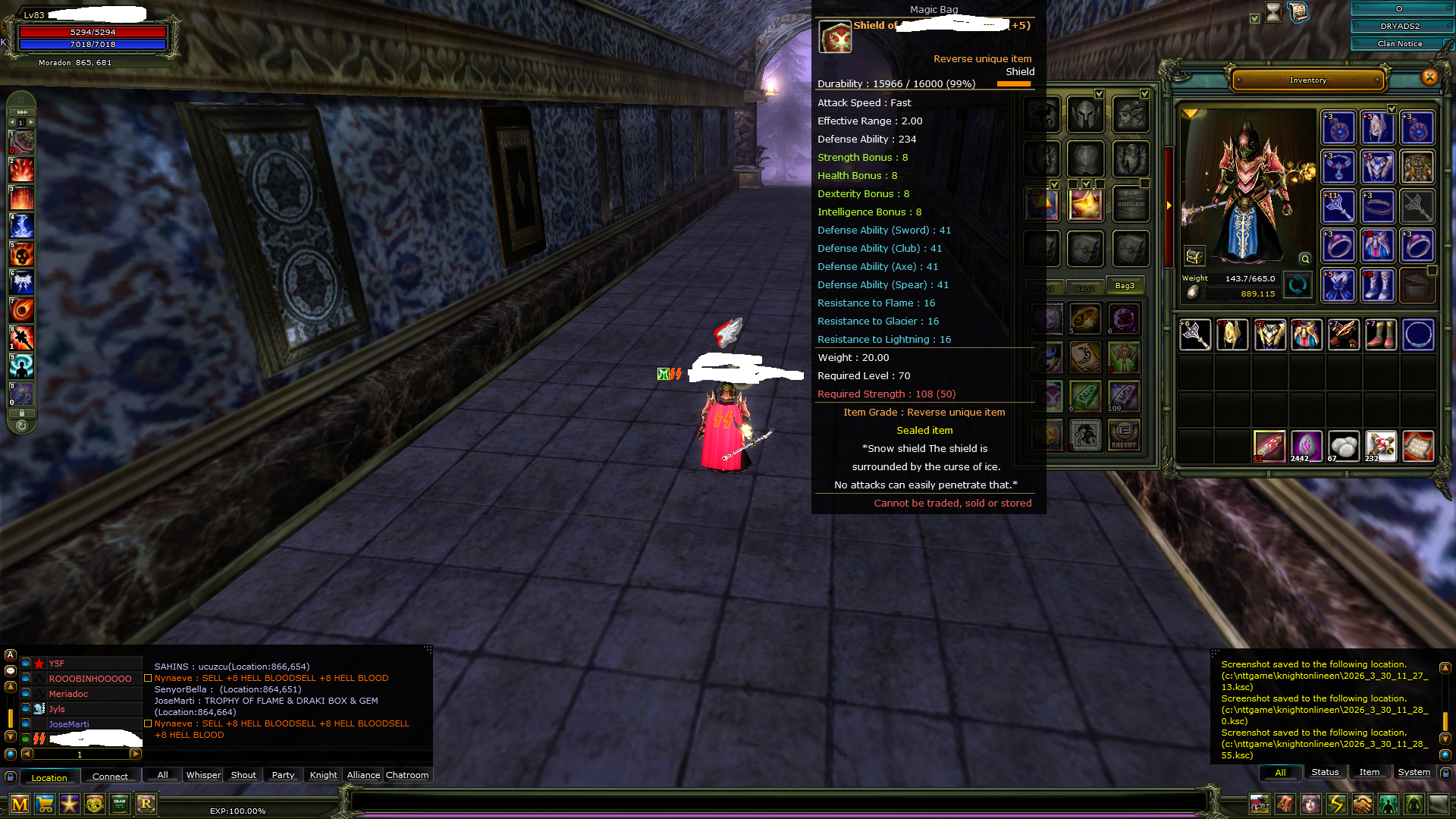 SELLİNG 83/15 MAGE - 9 QUEST STAF - 8 QUEST KALKAN ve 6 POLE STAF