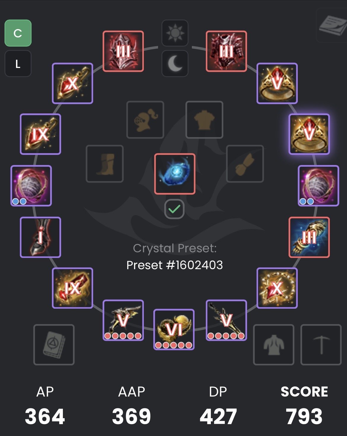 CLIENT 793 GEAR 65 MYSTIC 64 NINJA 63 WITCH ( 369 AP 427 DP ) FIRSAT HESABI KAÇMAZ