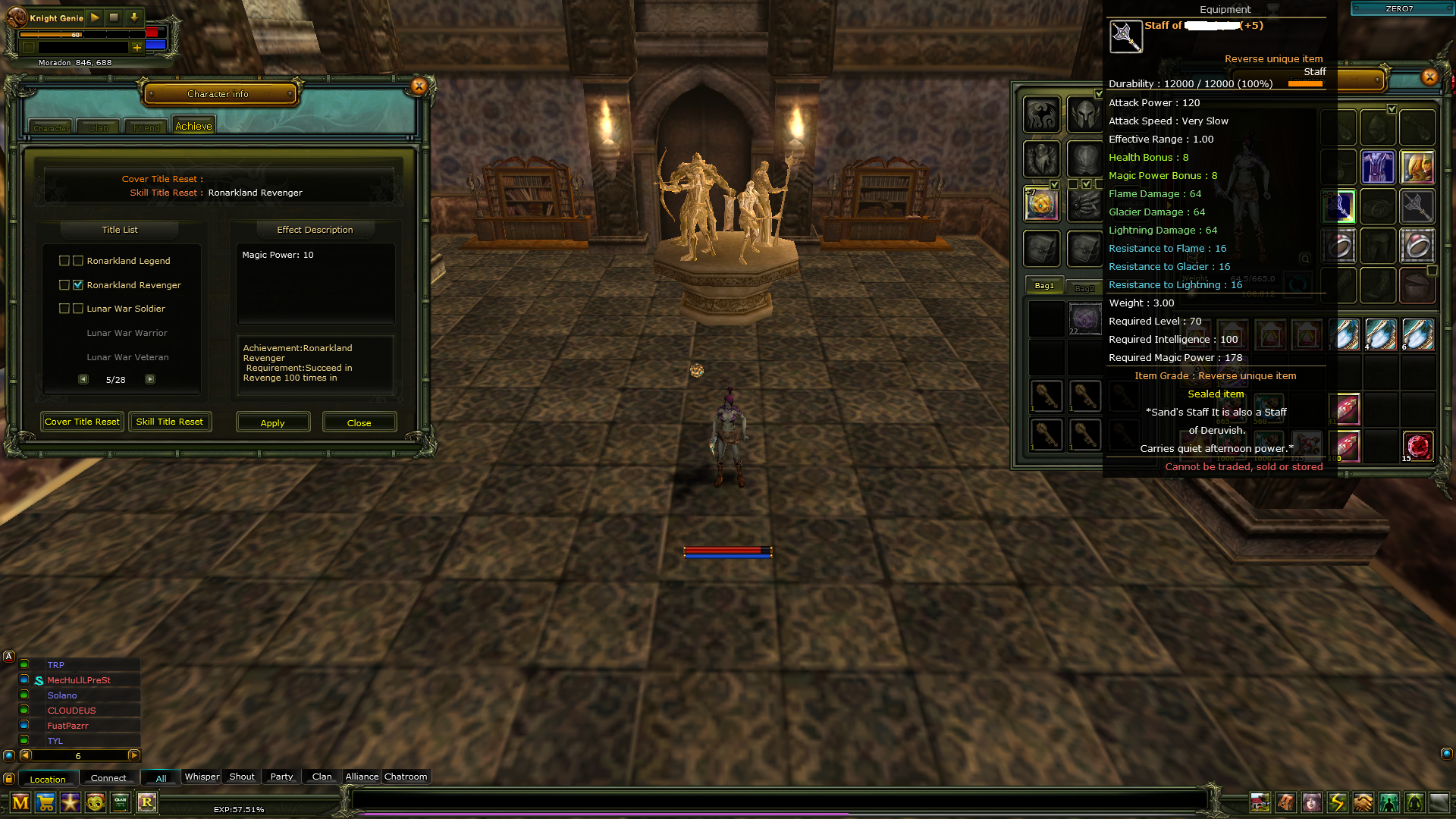 83/8 Rebirt 5 Quest Stafflı Karus Kız Mage