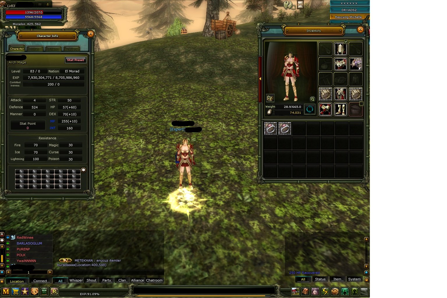 83 % 93 human mage 40 def acık