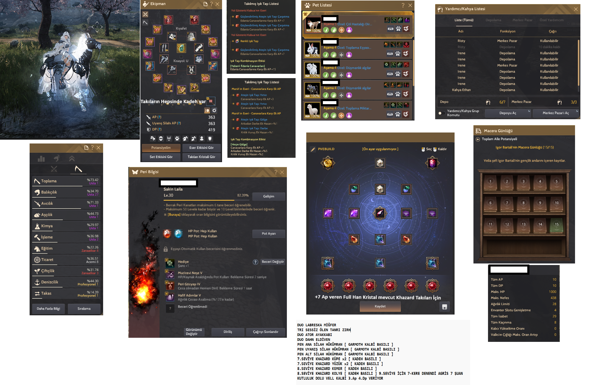 64 LEVEL 363 AP 419 DP HESAP