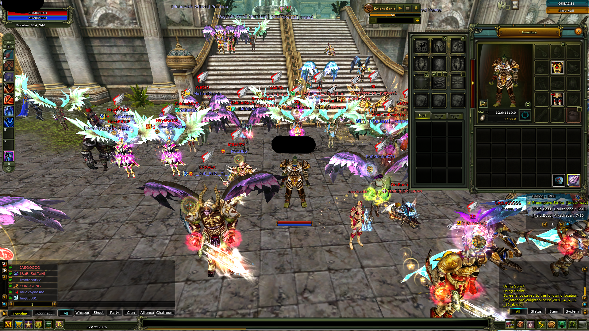 83/1 Lvl 40def Warrior Berserker- 83 Yan 40def 70-70 Farm 7 - 6 Quest Dragon 2800 TL