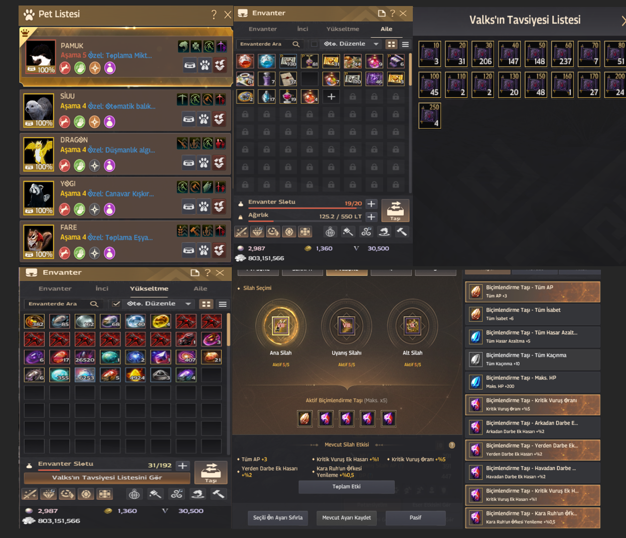 Client hesap mena Crimson Desert Hediye at kostümü ve pet