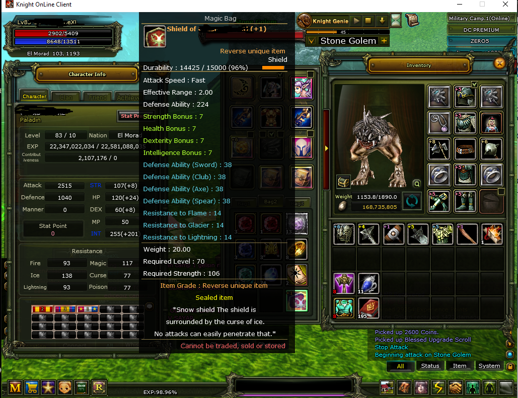 ÇİFT QUESTLİ 8 QUEST MACE VE 7 QUEST SHİELD