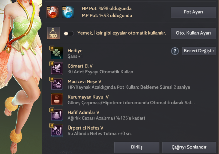 829 Gear Full Edana zırh 10 -9 level takılı Cadı