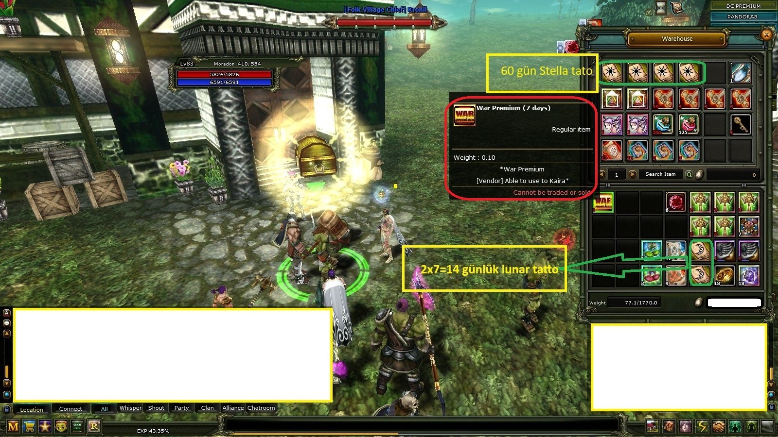 83 % 43 Karus priest Bol puslu