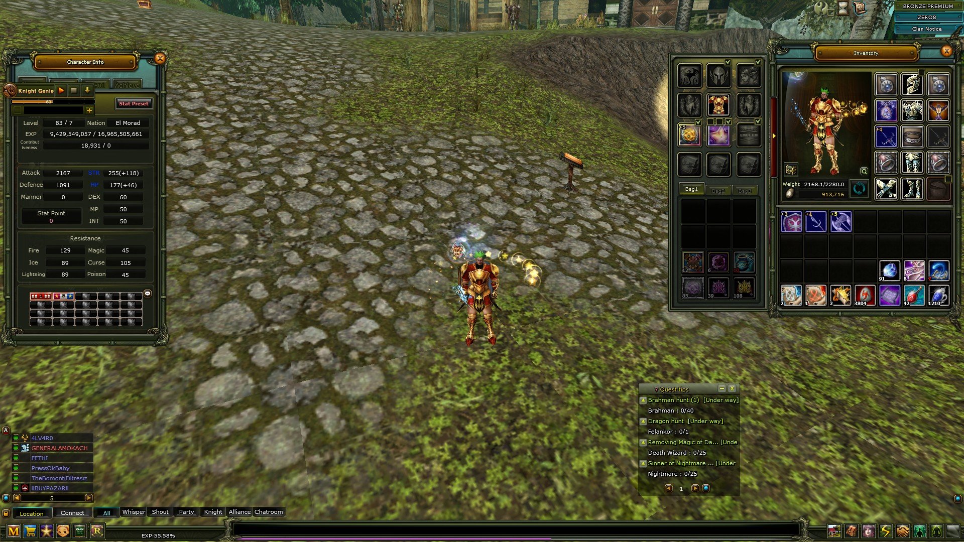 83/7 Warrior 7quest ms 7 quest spear 3 quest kalkan