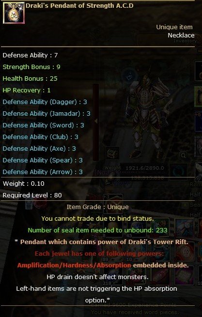 Reb 6 Quest MS (187ap) 83/9 Karus Warrior 1,5m np