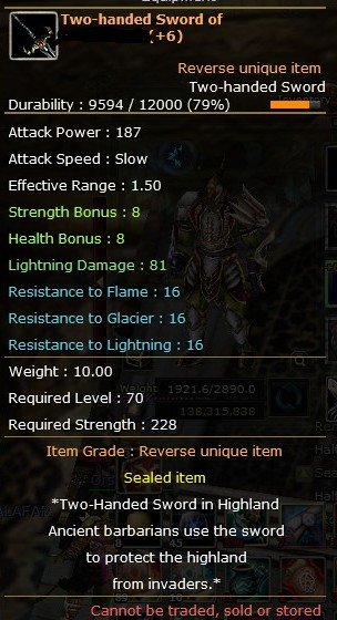Reb 6 Quest MS (187ap) 83/9 Karus Warrior 1,5m np