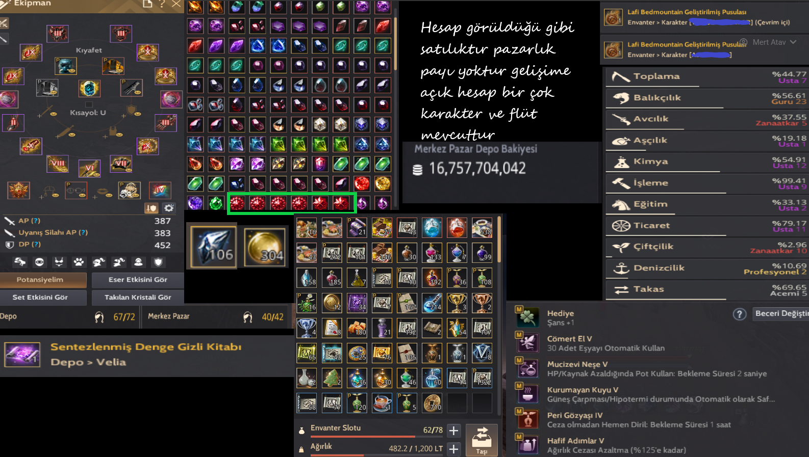 834 GS X2 PUSULALI HARİKA YIKIM VELLİ ACCOUNT