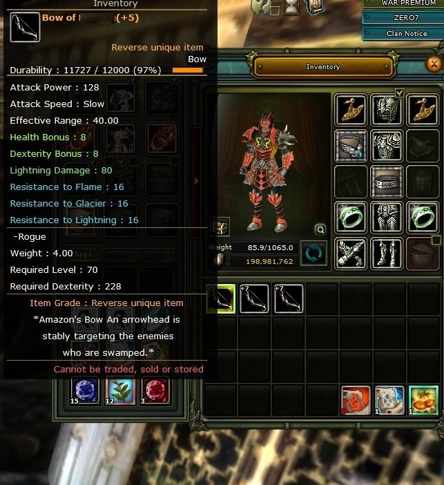 83/3 1x 8 2x 7 QUEST BOW