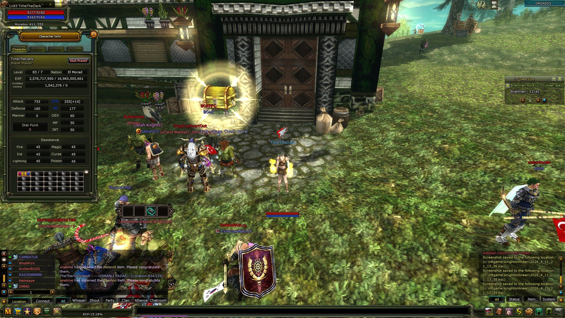 83/7, 83/3 ve 81 LWL yan karaterli Warrior, Okçu Ve Priest