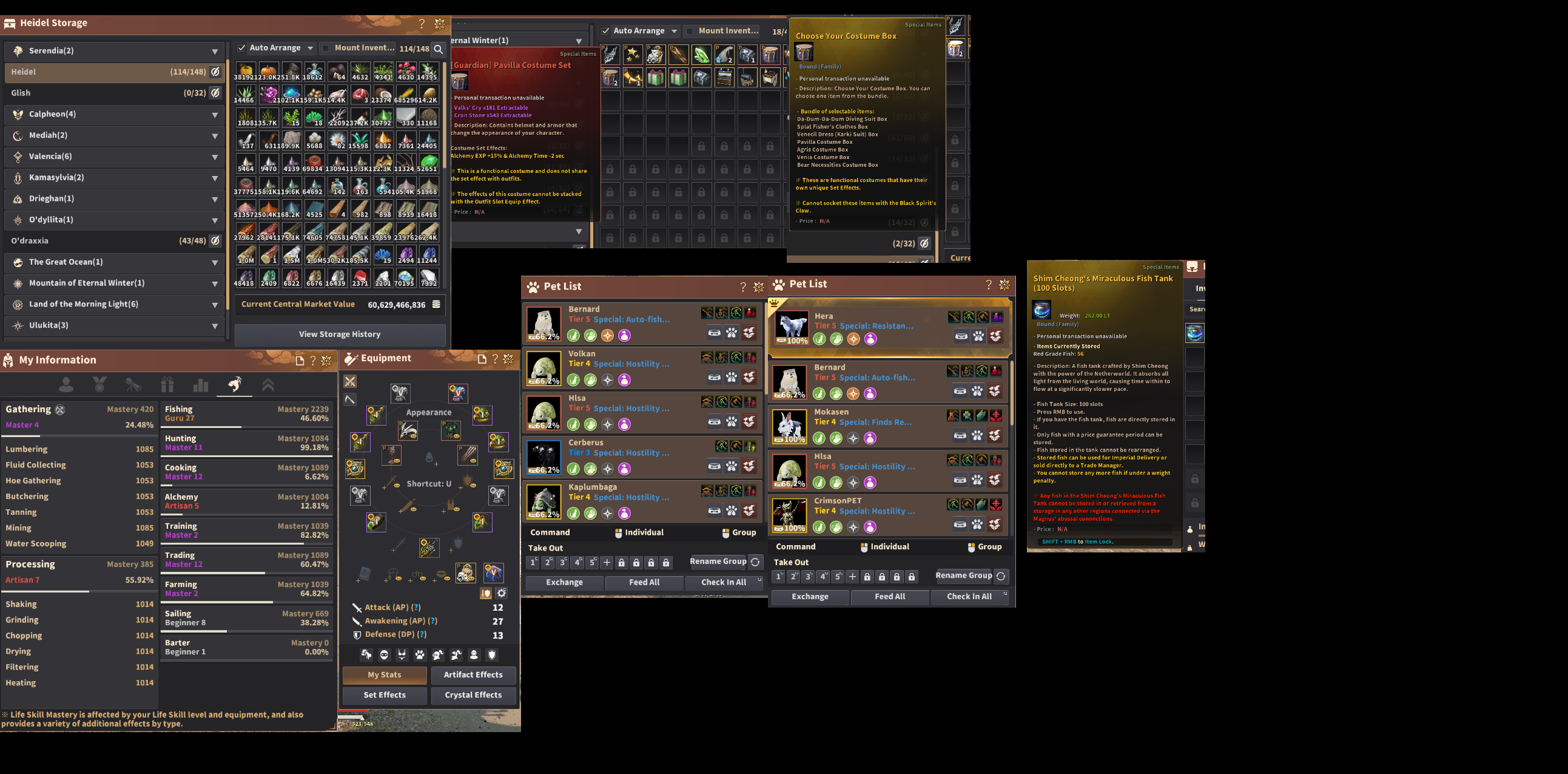 SHINING VELL Endgame – 2x 66 Level / Full DEC / 37K İnci / Treasure Hazır