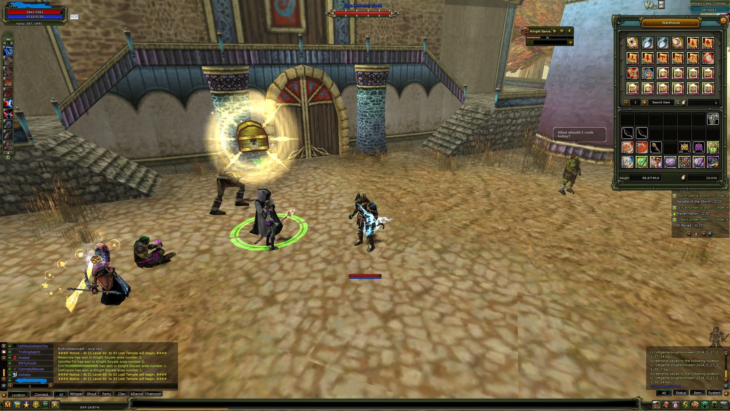 FARM HESABI>>83 rogue 7 Quest Bow - 78 warrior - 78 priest - 76 mage