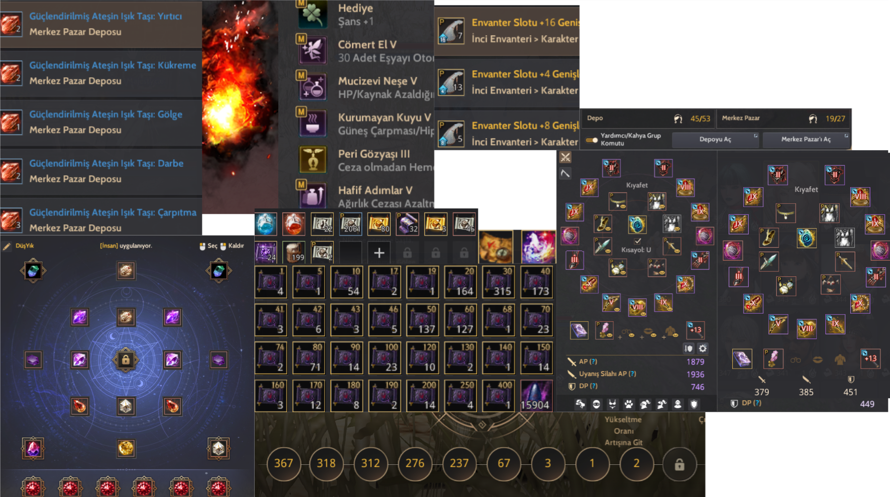 836 GS client hesap sentez var