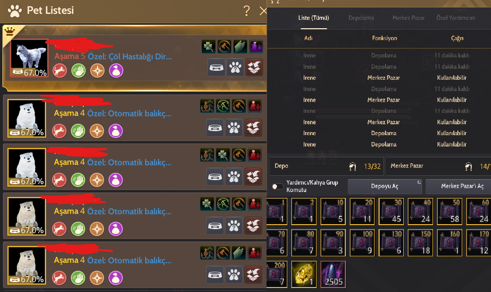 820 GEAR - 64 Ninja % 40 - 63 Seraph % 80