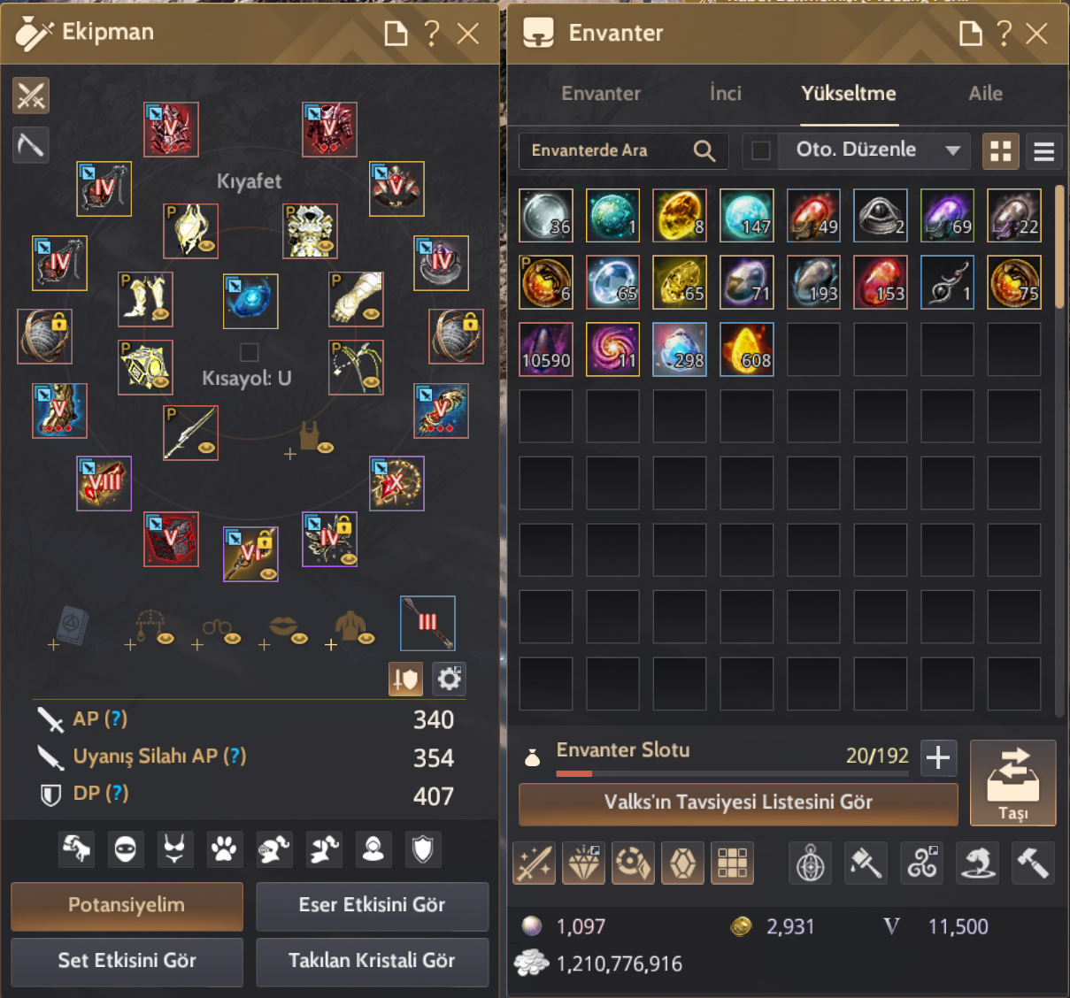 MENA Uygun 340 / 354 / 407 DP Bol İnci Eşyalı