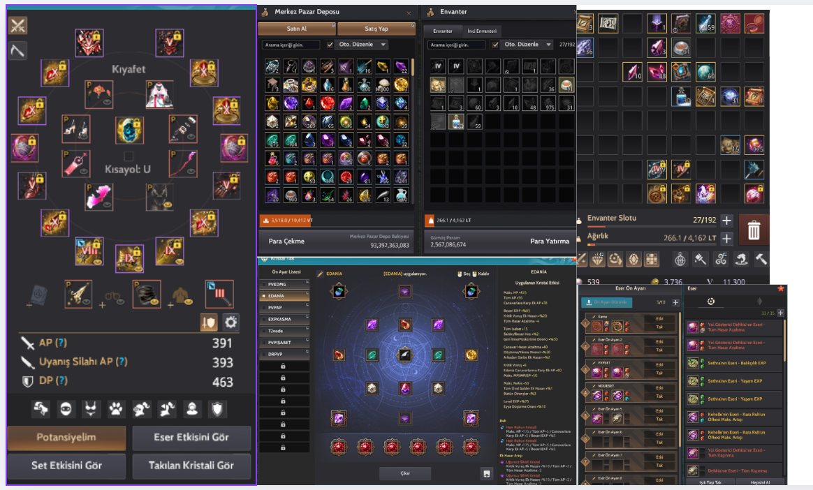 853GS HAZİNE VE KRAGDOLA 2 ADET 66 KARAKTER FULL HESAP