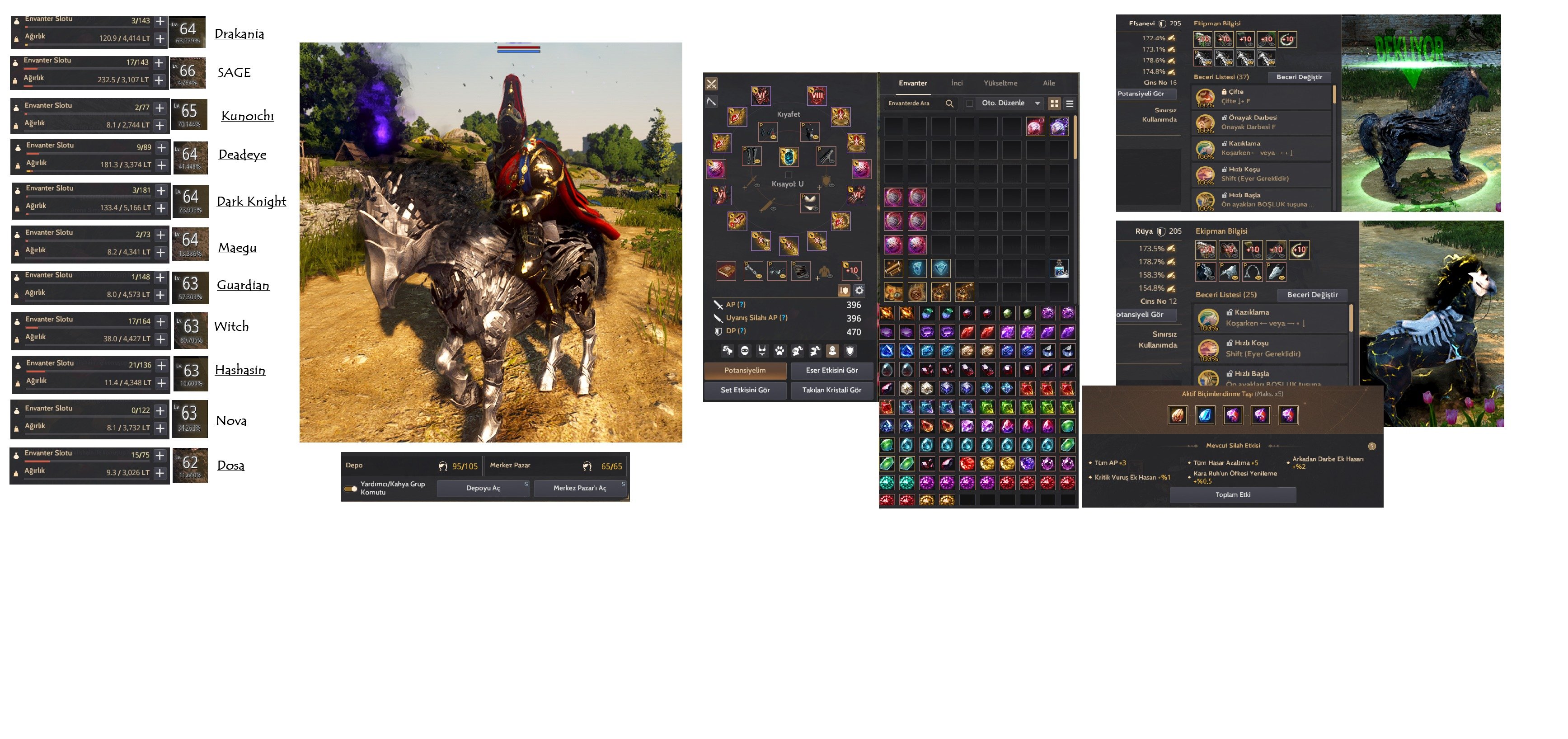 867 GS Full X P2W Elit Hesap / Sage Güneş Şovalyesi Kostüm / Crimson Desert At kostüm