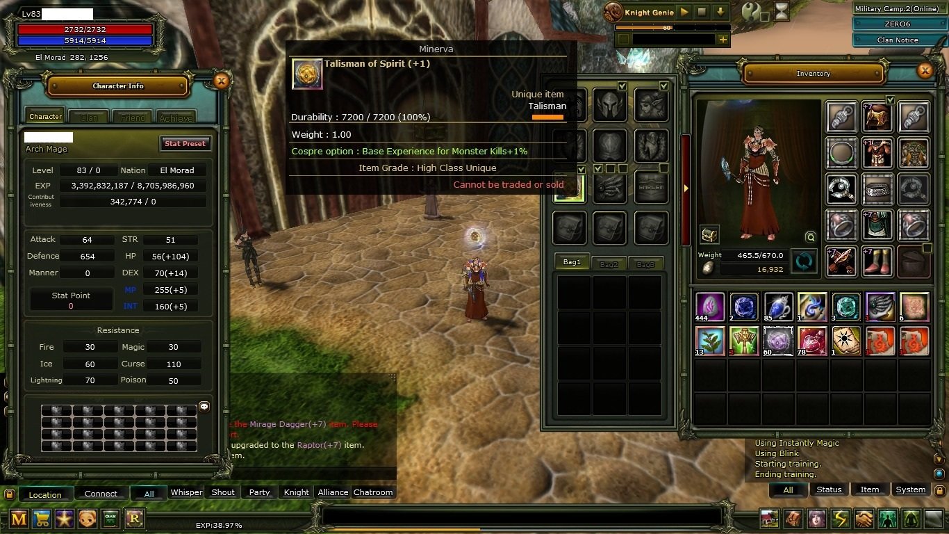 Mailsiz 83 level 342K NP'Li Human LR Mage