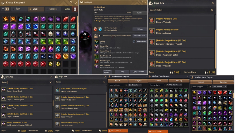 3x DEC SİLAH - FULL DEC TAKI 858 GS 3x HAZİNE (TÜCCAR - HARİTA - TELESKOP) MAİLİYLE DEVİR.