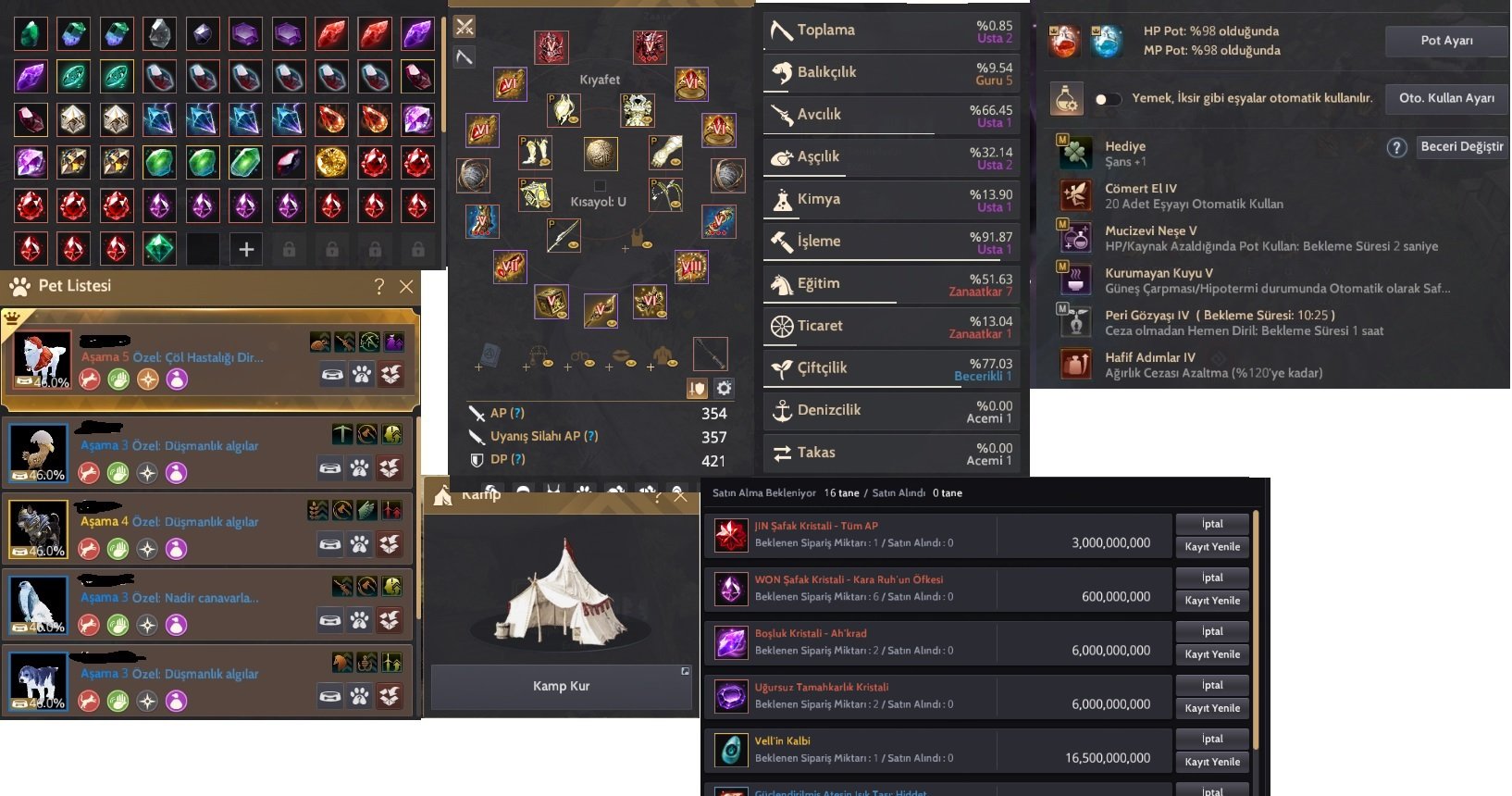 776GS PREMİUM ÇADIRLI FULL P2W HESAP AL EDANİA GİR