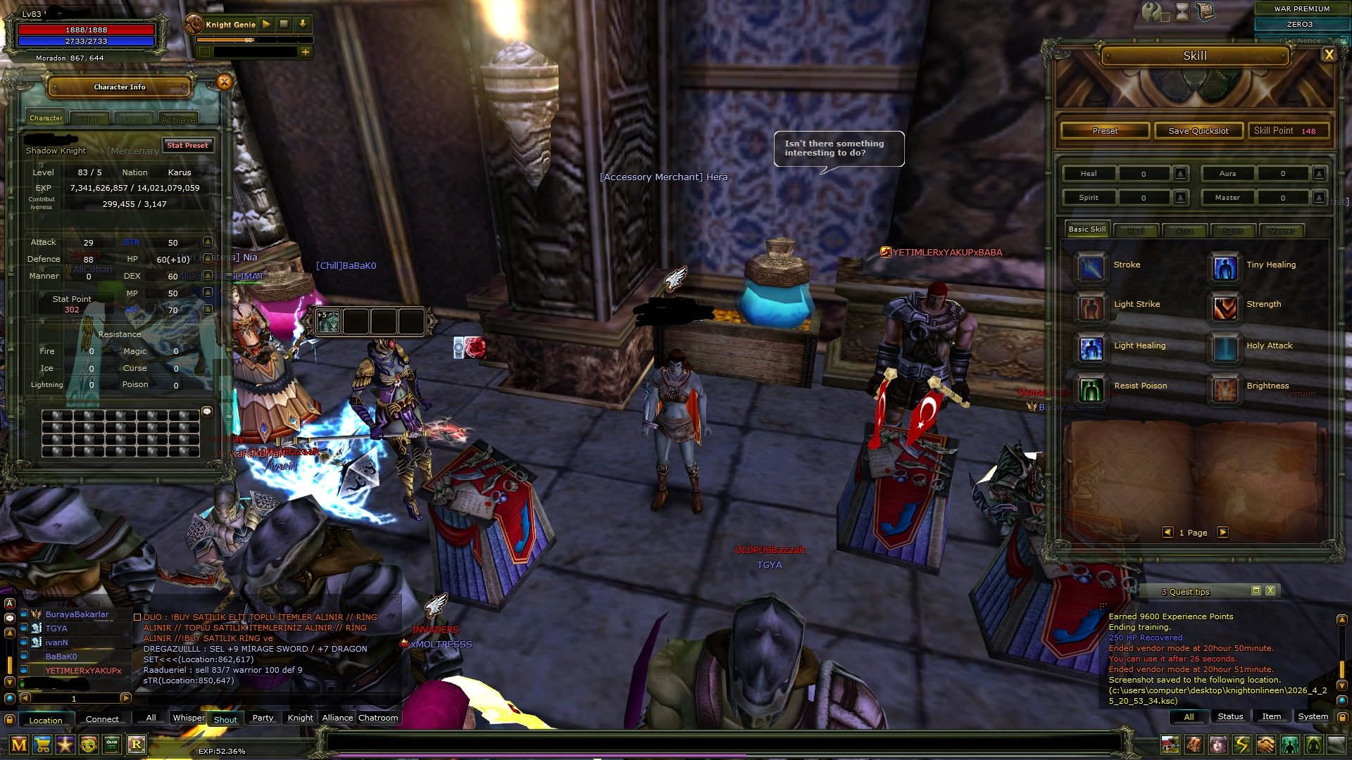 ZERO 83/5 90 defli priest yan char 83 okçu