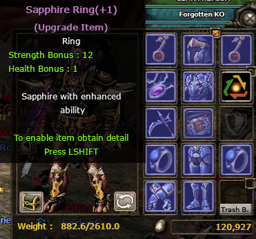 7 Chitin set / Reb 3 Raptor / Lupus 1 - 12 STR RING - 10STR set / Forgot Belt - DOL 4 / Grade 6 Emblem.