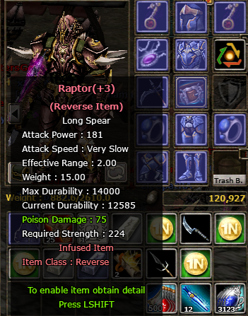 7 Chitin set / Reb 3 Raptor / Lupus 1 - 12 STR RING - 10STR set / Forgot Belt - DOL 4 / Grade 6 Emblem.