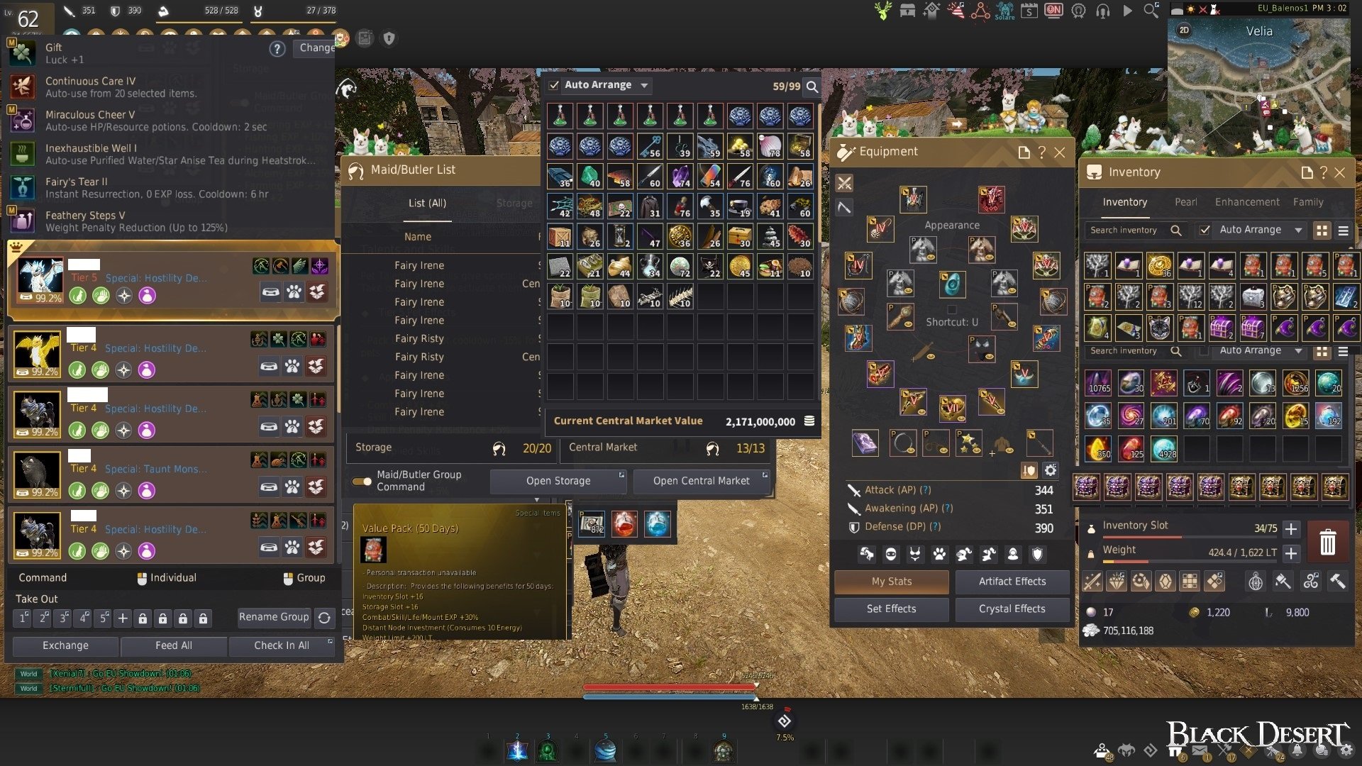 350 AP 390 DP 200gün değerli full p2w