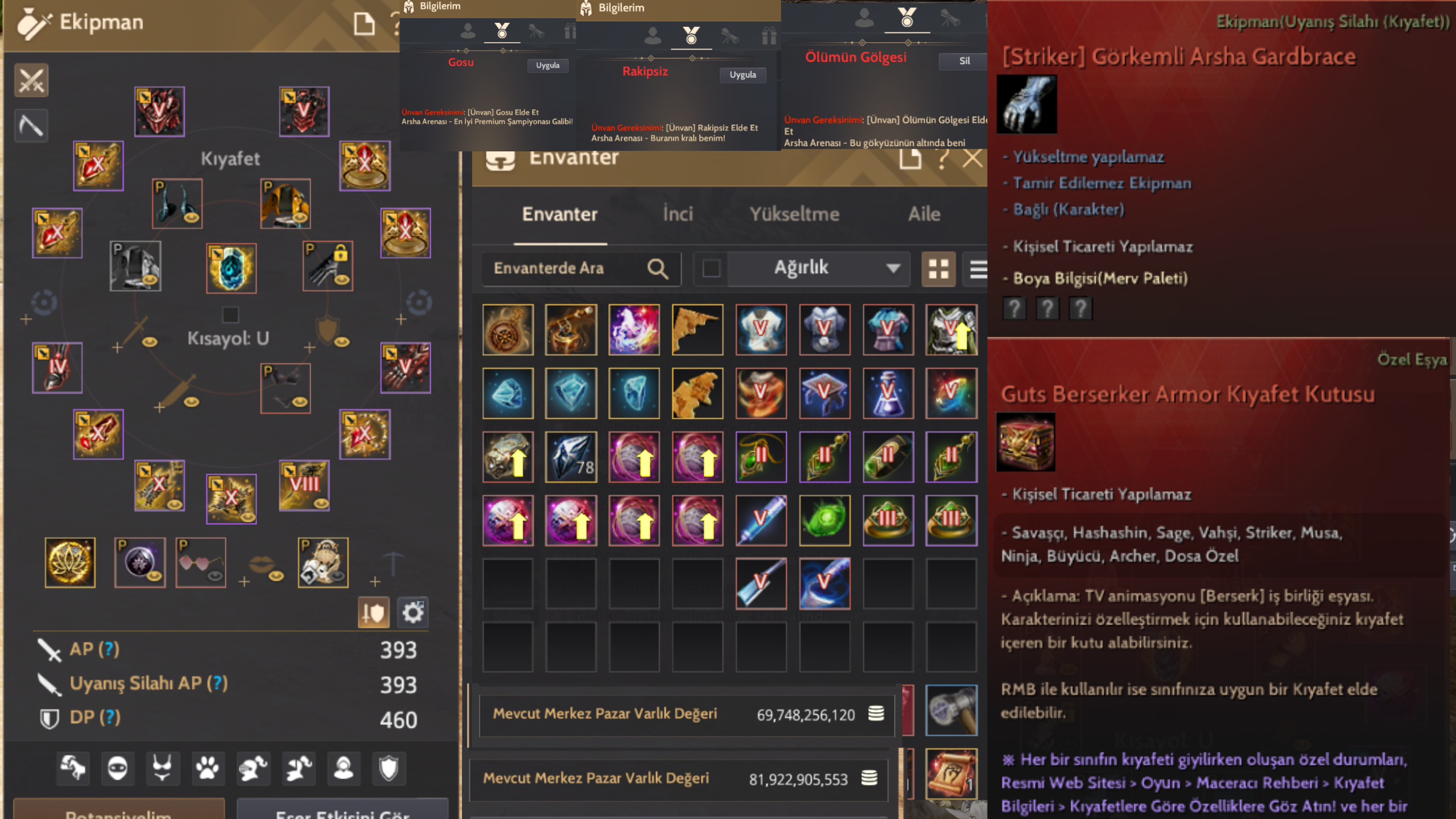 853GS Striker arsha silahı Ölümün Gölgesi ünvanı pusula teleskop