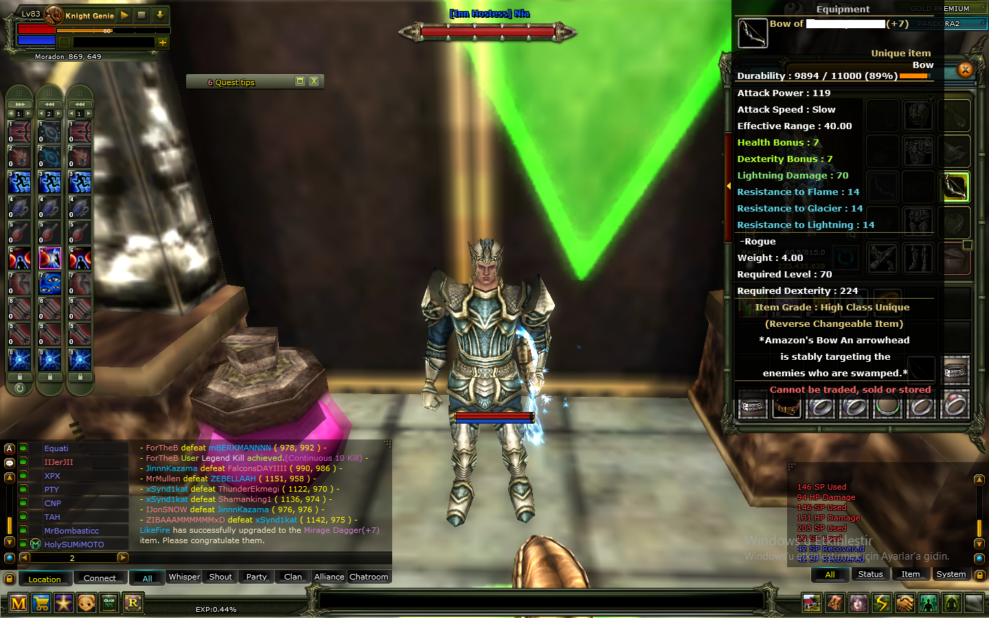 7 QUEST BOW 83 ROGUE PREMİUMLU