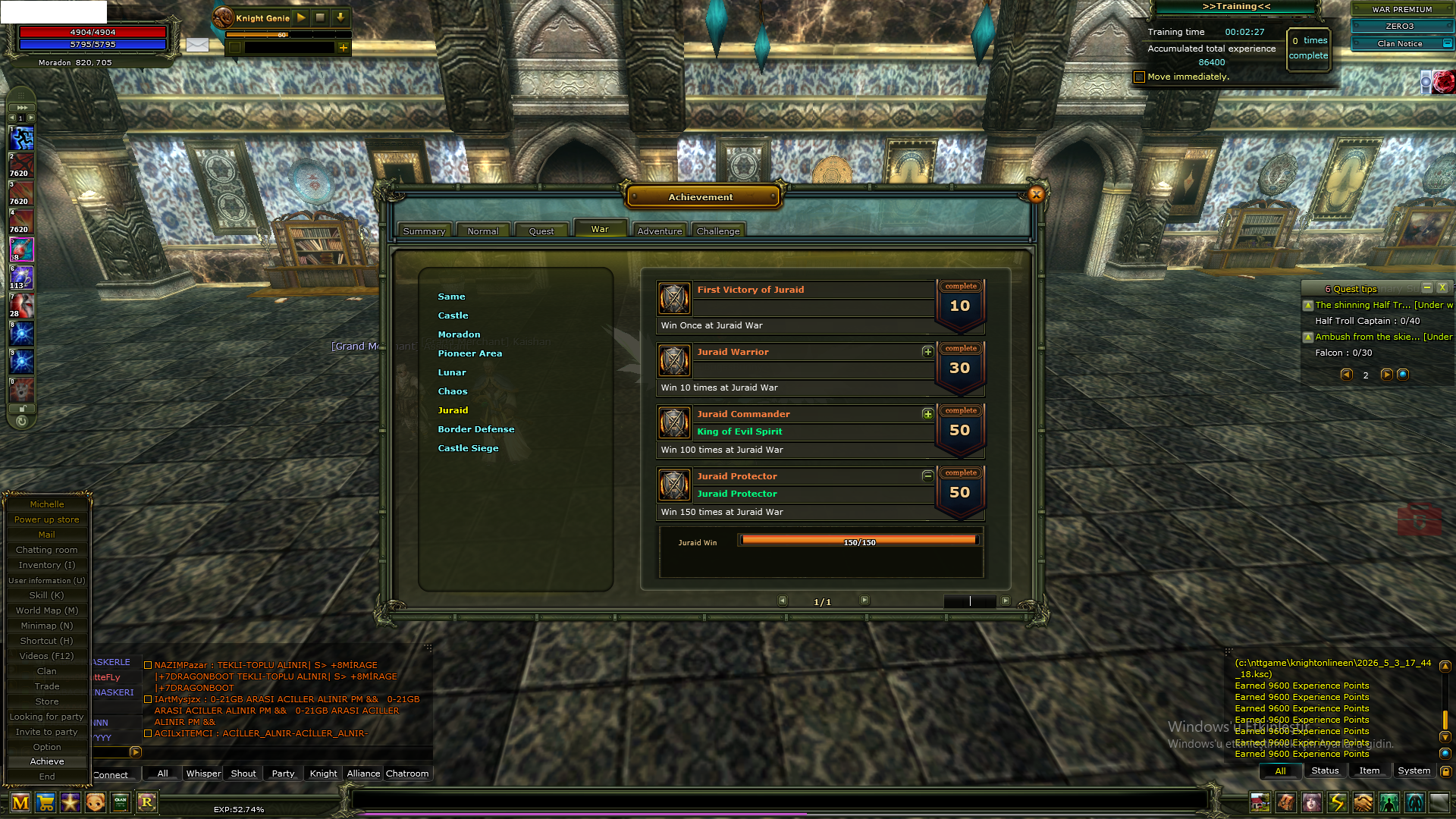 ZERO 80/7 % 52 HUMAN ROGUE 1.7M NP 100DEF-90DEF-5DEX1HP