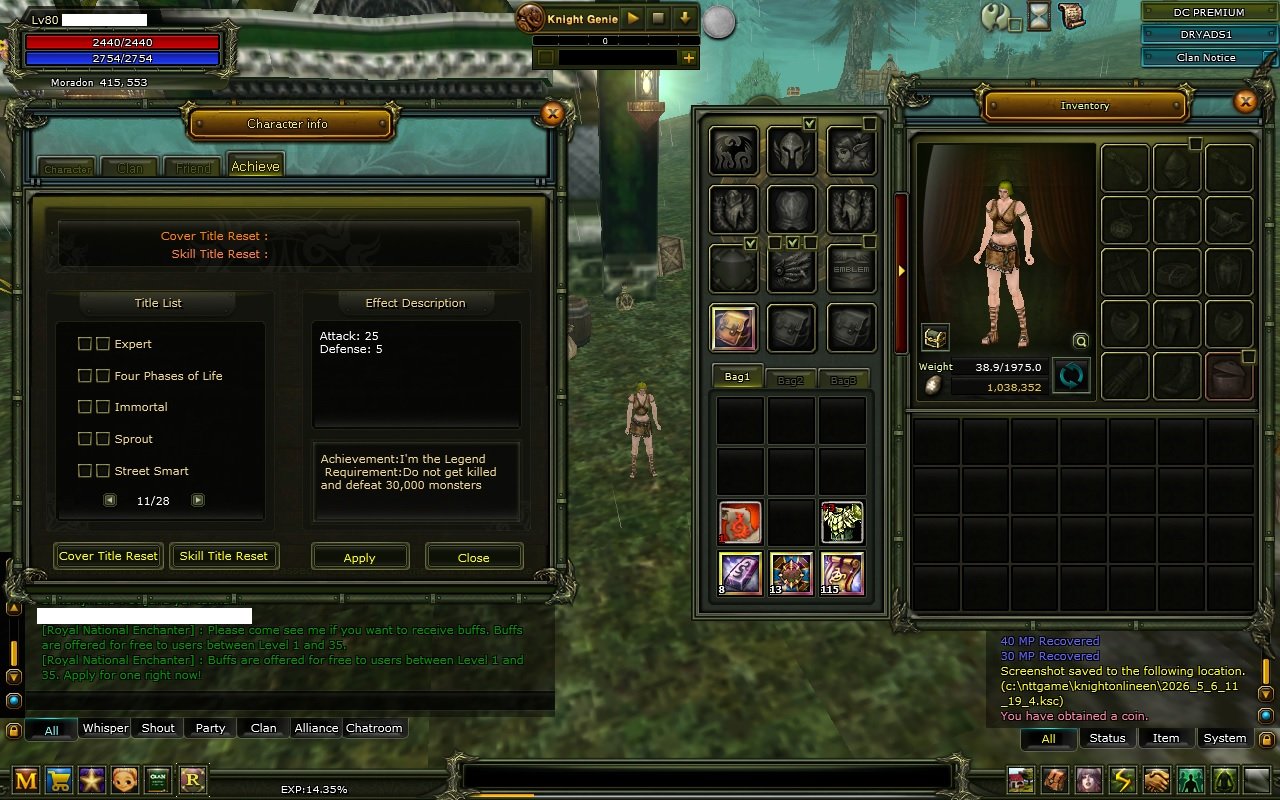 Dryads 80 lwl Battle Priest Human
