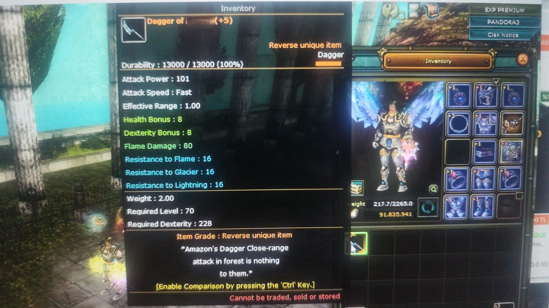 Pandora 8 quest fs li char