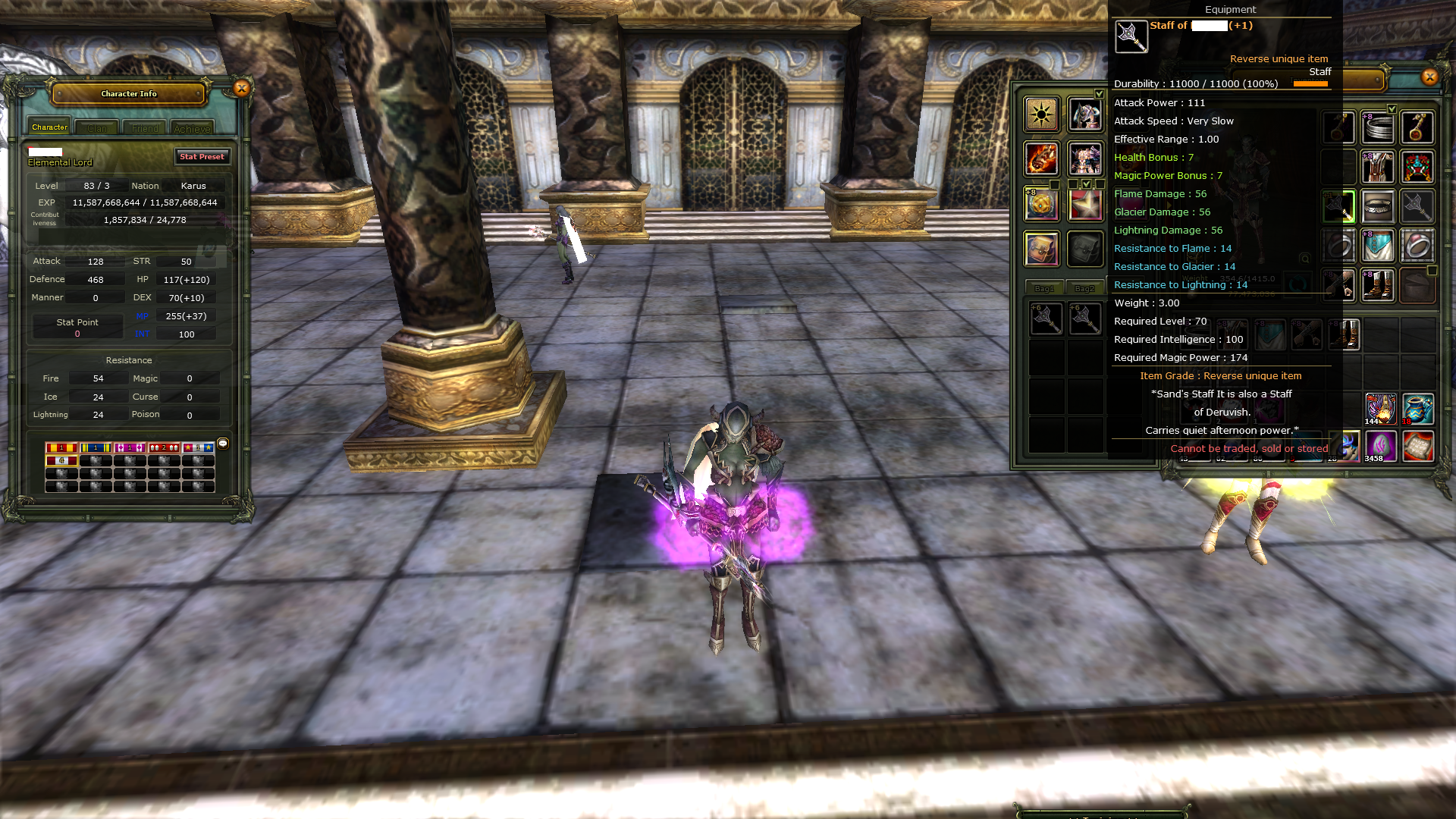83/3 KARUS KIZ MAGE % 100 QUEST STAF 7(2x 6 staf quest)1.8m NP