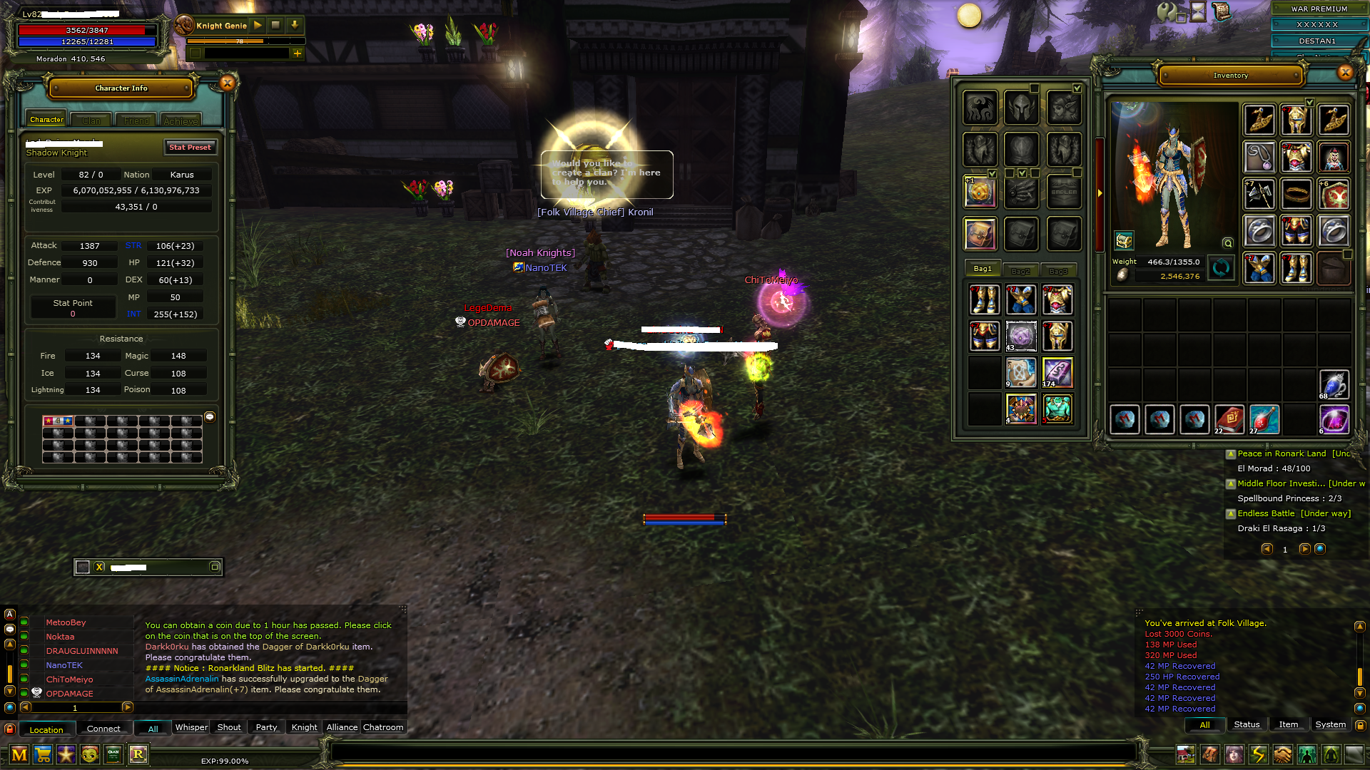 83/7 % 91 ARCHER / 83 LWL BP PRİEST / 81 LWL MAGE / 82 LWL WARRİOR