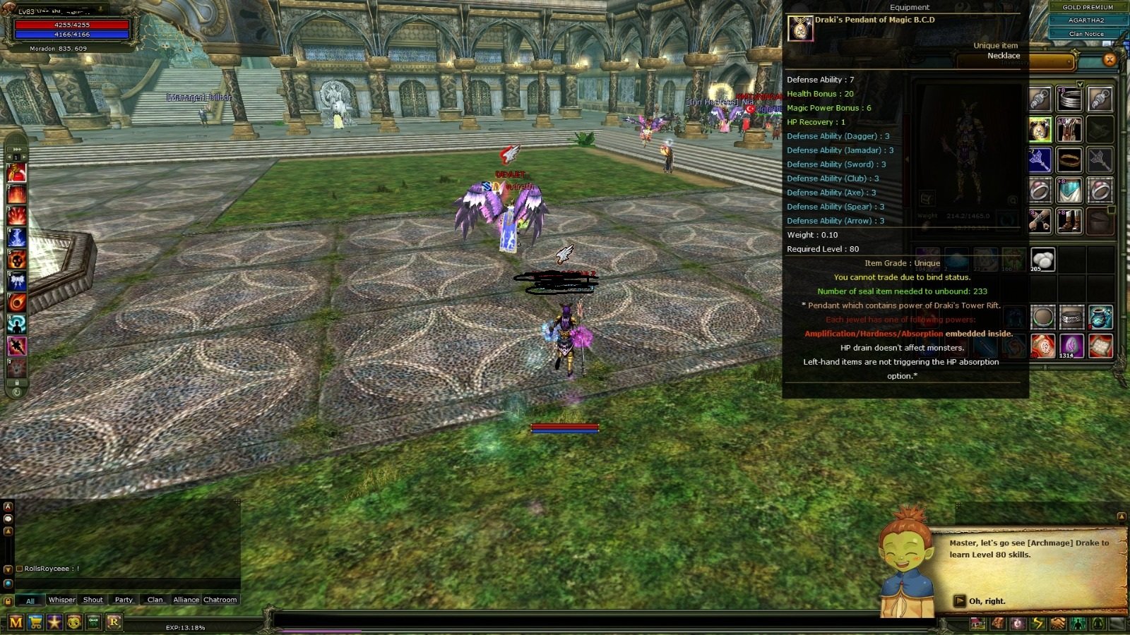83/5 1.3M NPLİ 7 QUESTLİ PKYA HAZIR MAGE