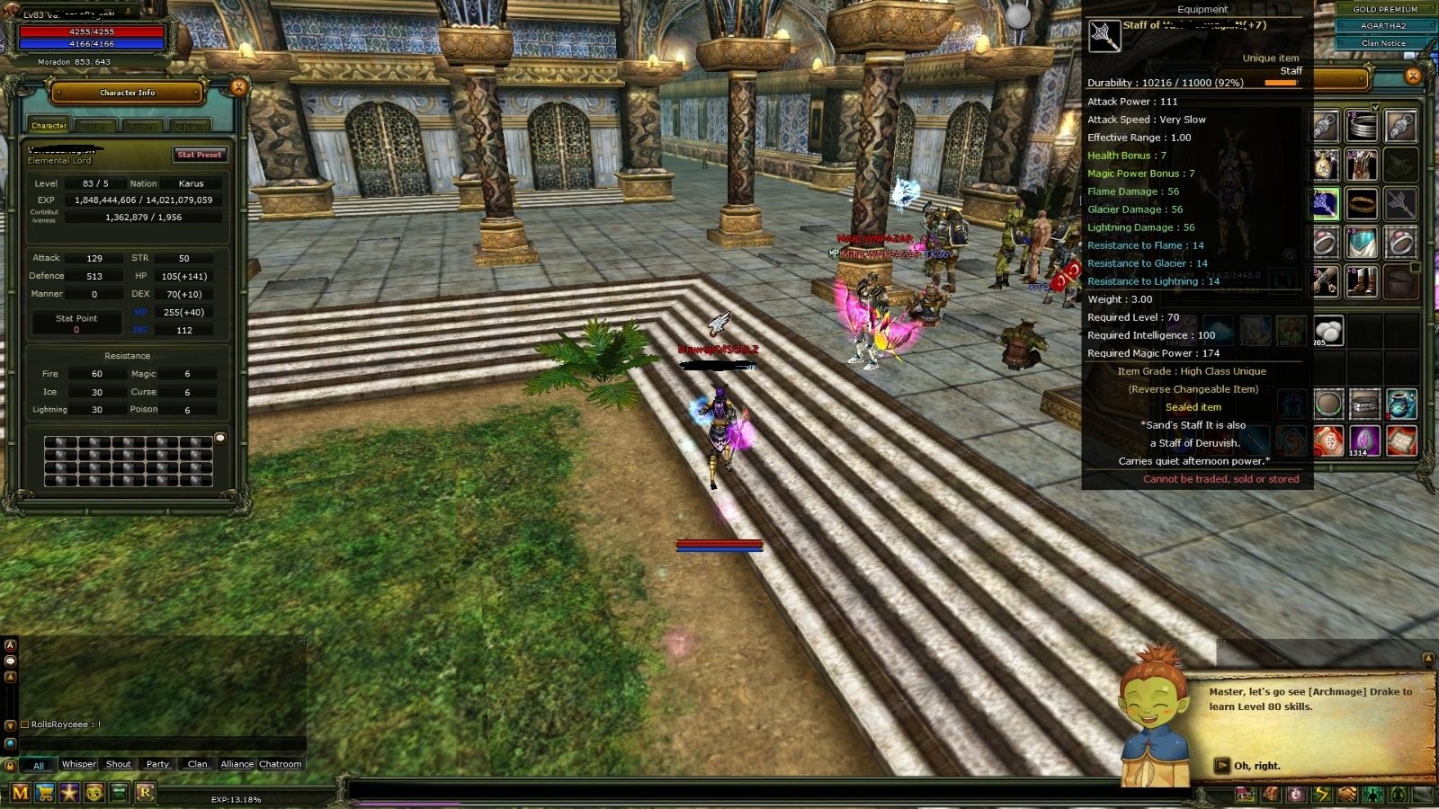83/5 1.3M NPLİ 7 QUESTLİ PKYA HAZIR MAGE